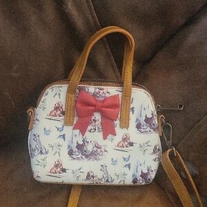 Charming Red Bow Print Handbag lady and the tramp